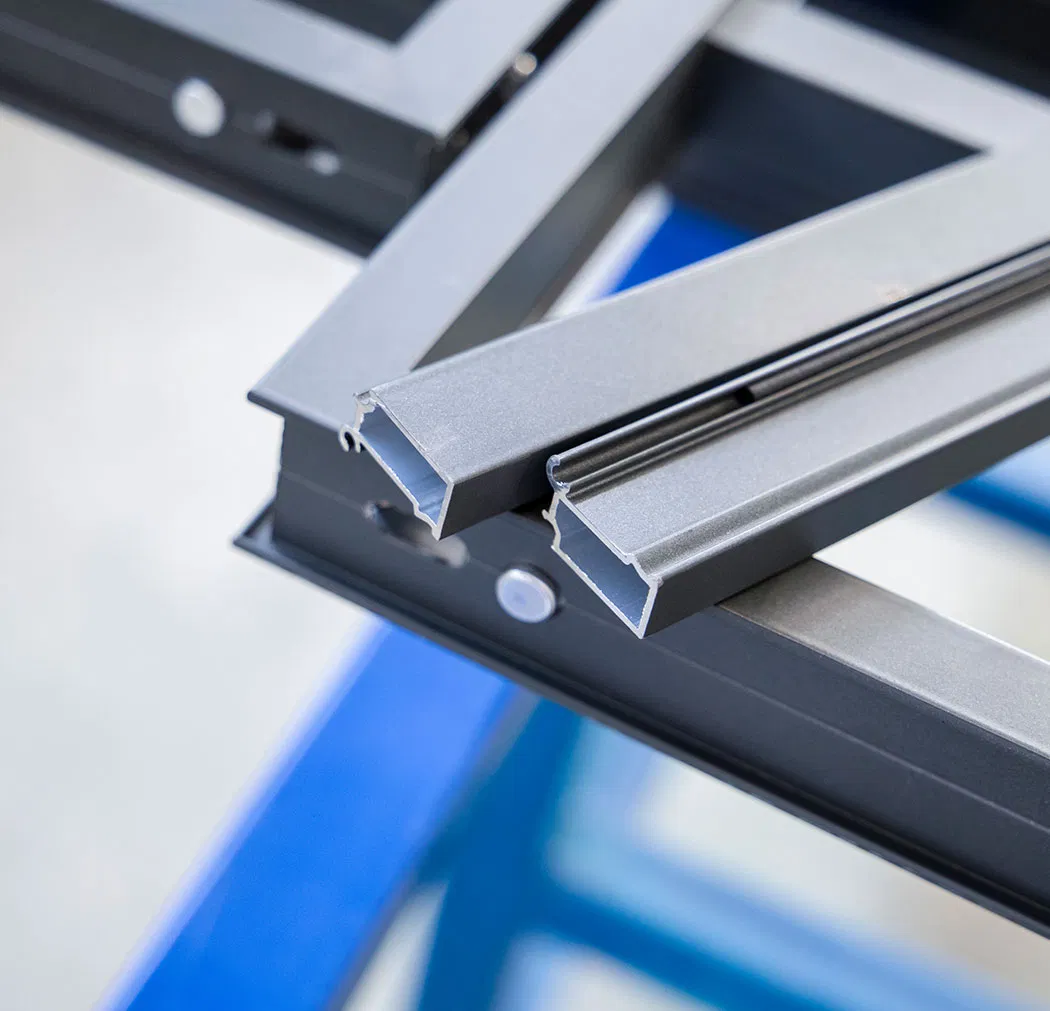 Impact Resistance High Rise Inward Opening Hollow Triple Tempered Glass Aluminum Casement Window with Mosquito Net