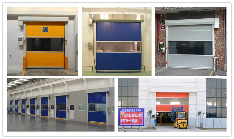 Industrial Automatic Overhead Induced PVC Fabric High Speed Rolling Shutter for Clean Room