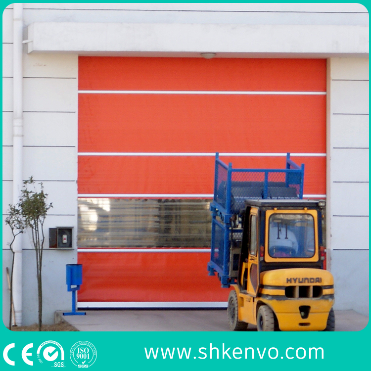 Industrial Automatic Sensor Induced PVC Fabric Rapid Roll up Traffic Door for Cleanroom Air Shower