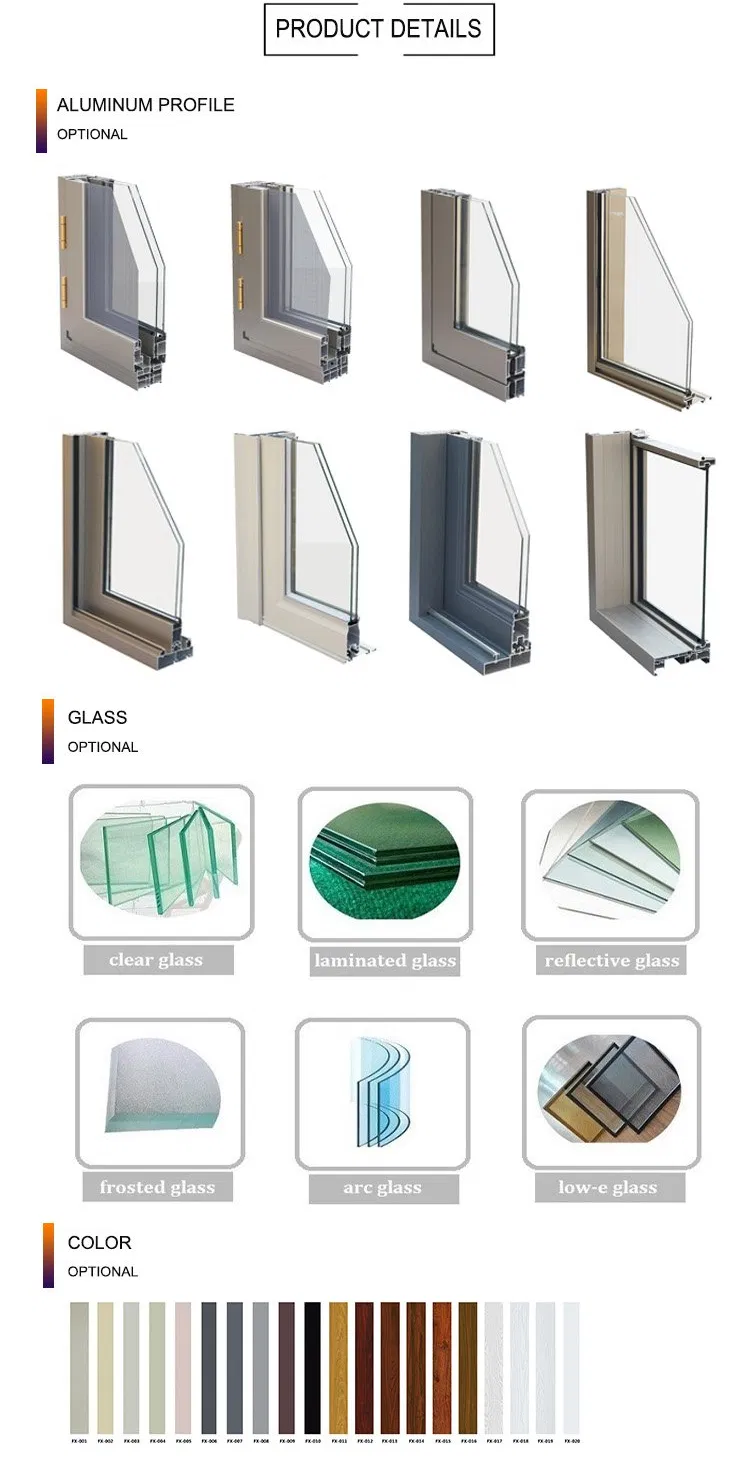 Interior Bifold Design Aluminium Glass Folding/Bifolding Door Balcony Sliding Door for Villa, House Used Folding Door