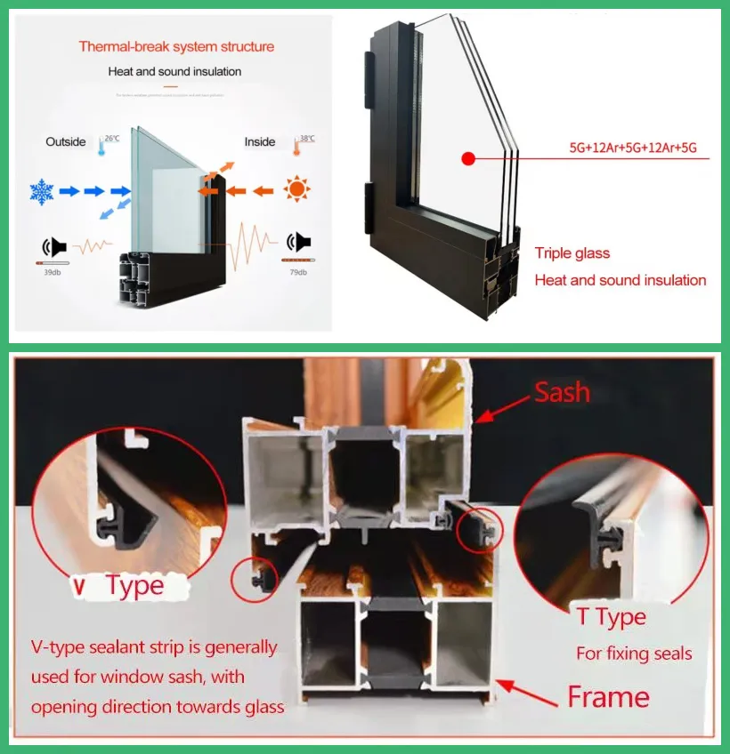 Jmd European Style Casement Windows with Good Quality and Wonderful Service