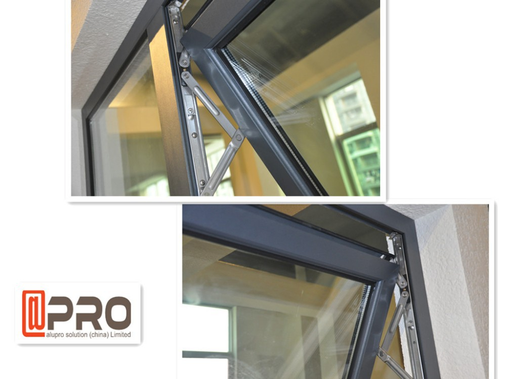 Latest Black Color Designs Top Hung Vertical Opening Awning Window