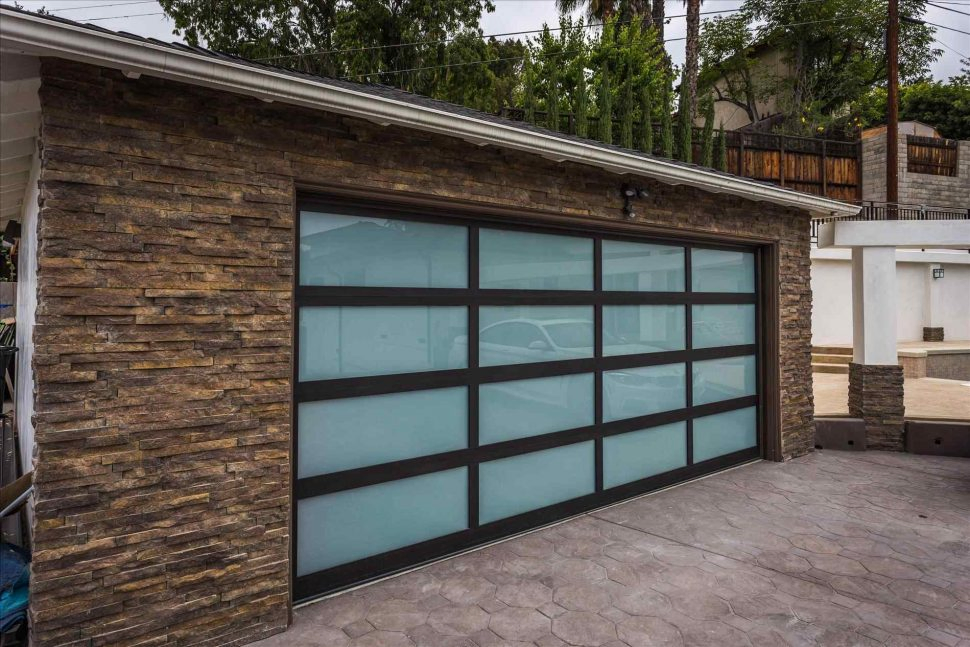 Modern Full Glazed Garage Door