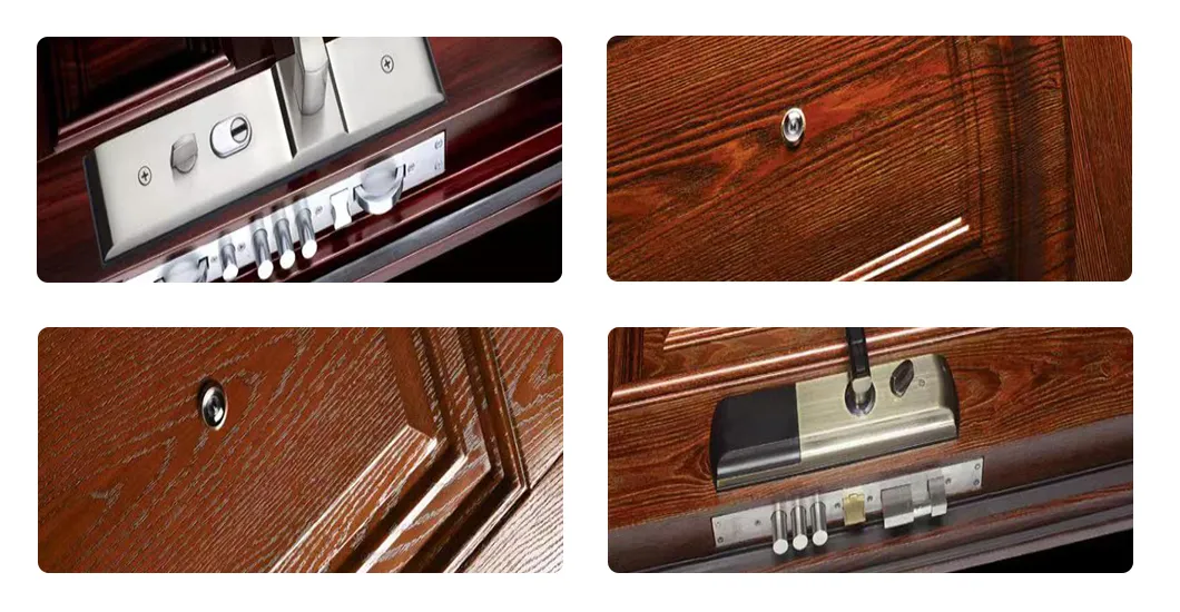Modern Security Door Popular Fire Door Solid Wooden Security Door