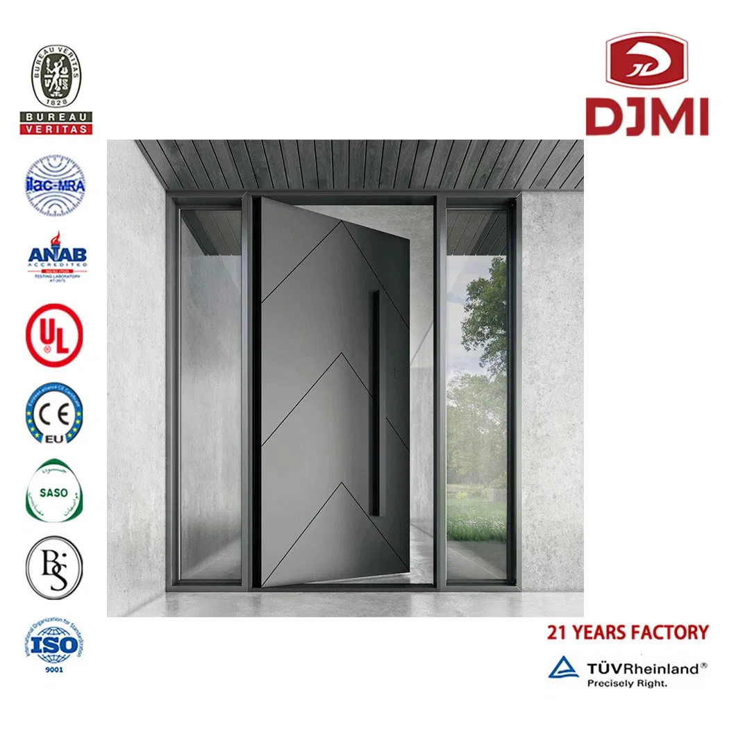 Modern Style Pivot Steel Door Aluminum Alloy Interior Exterior Entry Door Entrance Front Doors