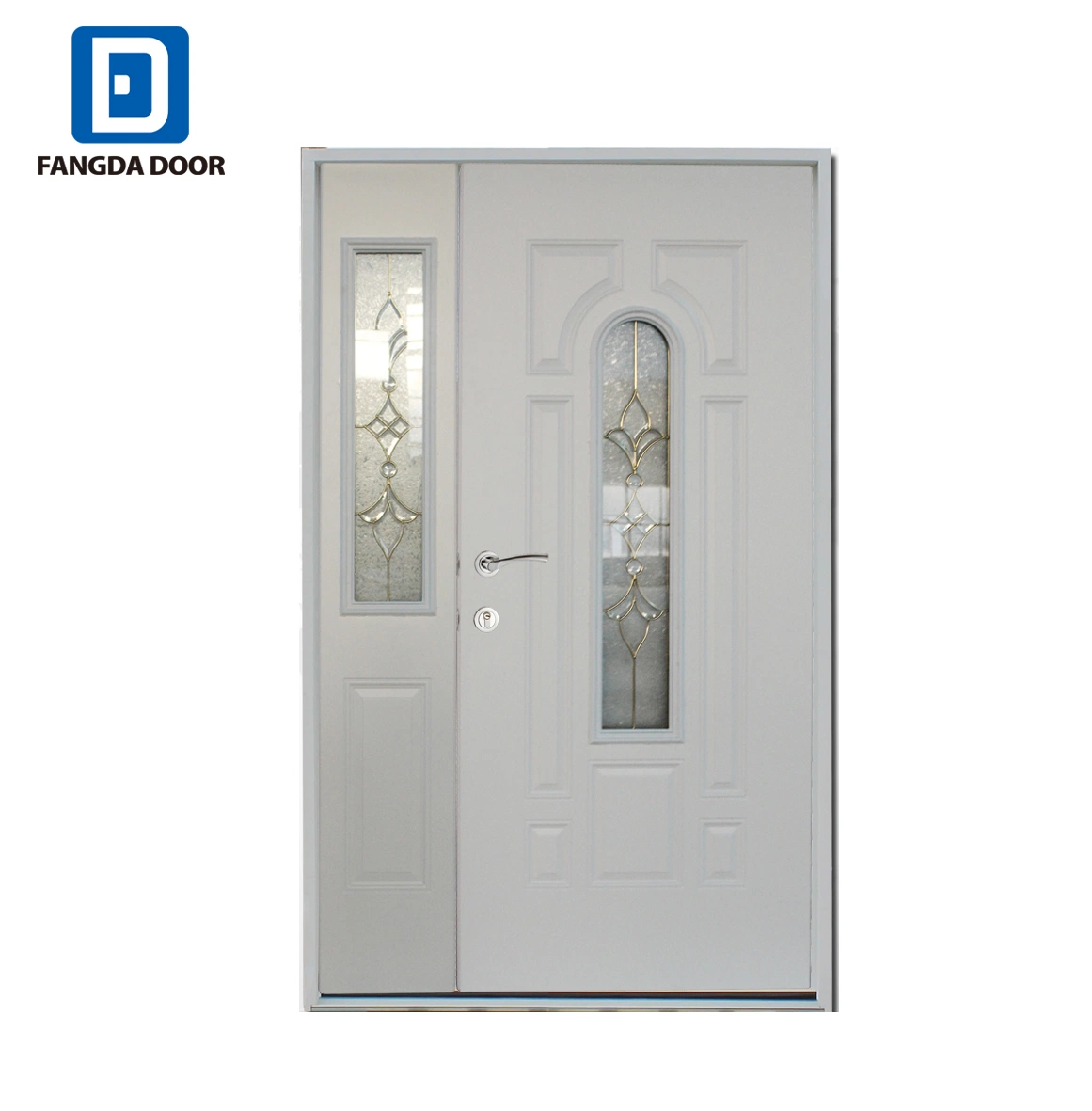 Mother and Son Commercial Steel Glass Double Entry Door