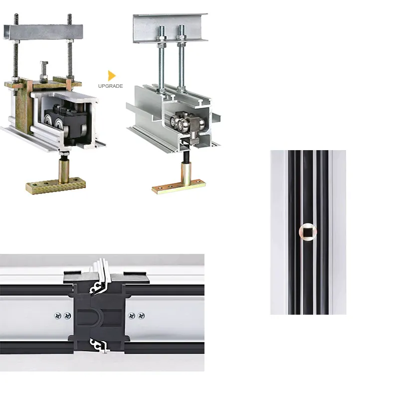 Movable Sliding Folding Partition Door Rods Hanging System Track