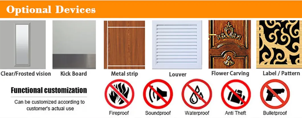 New Settings 20minutes UL Listed Teak Wood Fire Doors Single Leaf Wooden Door