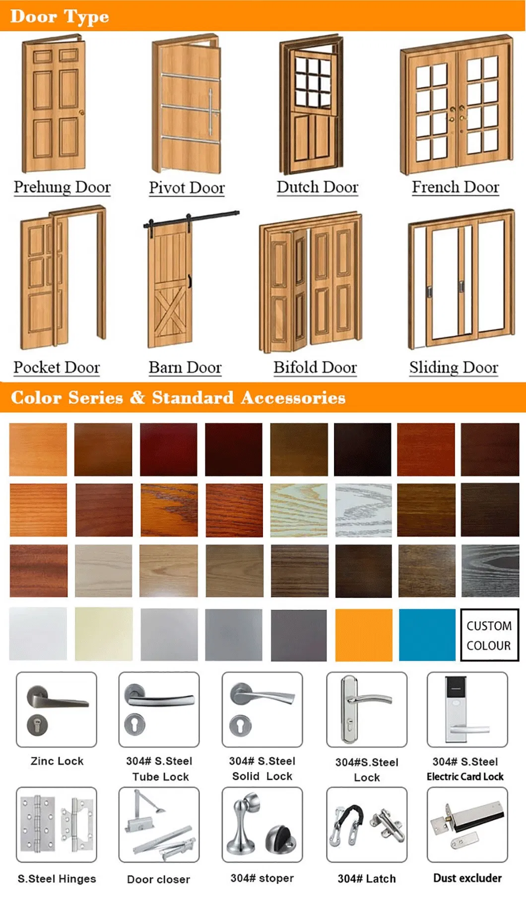 New Settings 20minutes UL Listed Teak Wood Fire Doors Single Leaf Wooden Door