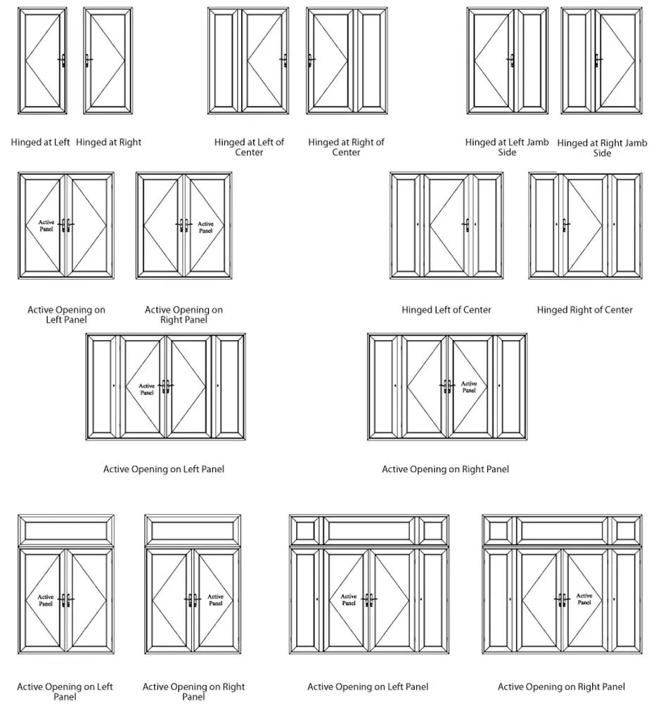 New Style Modern High Performance Aluminum Swing Door
