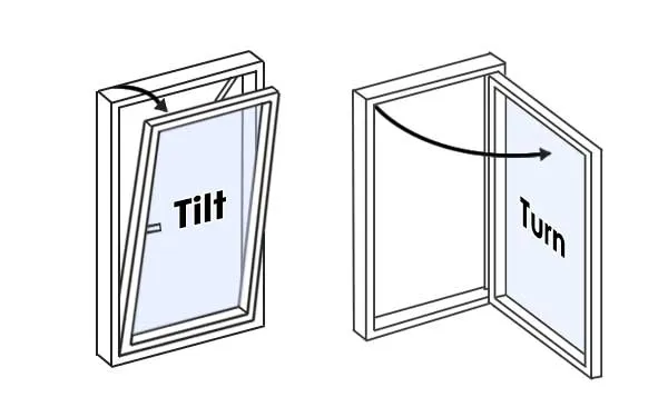 Noa CSA Nfrc As2047 Standard High-End Custom Aluminum Tilt & Turn Window