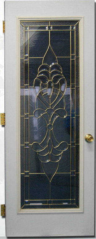 Premium Full Lite Decorative Glass American Prehung Steel Front Door