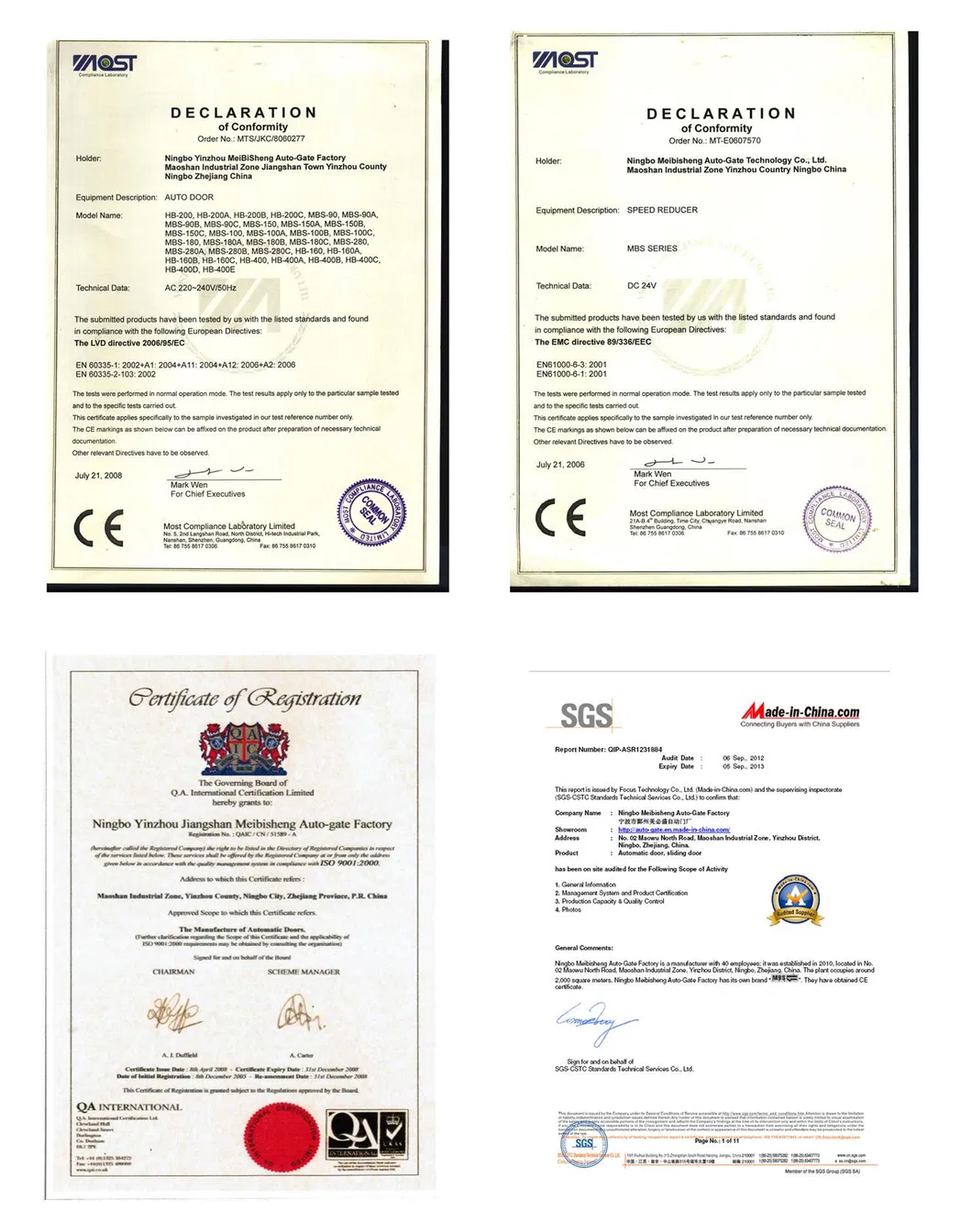 Professional Automatic Sliding Door Operator (MBS-E9)