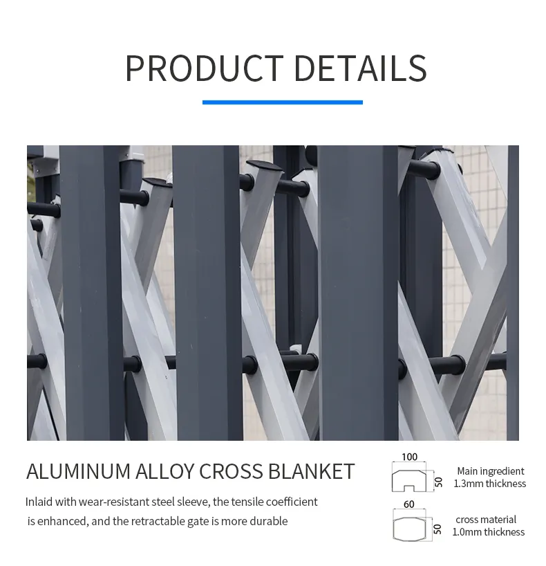 Qigong Aluminum Retractable Modern Driveway Gate