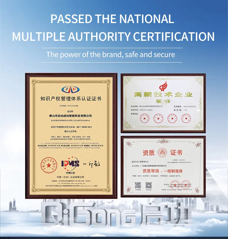 Qigong Aluminum Retractable Modern Driveway Gate