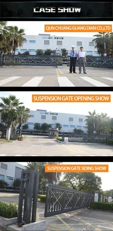 Qigong Best Selling Automatic Suspension Sliding Gate Remote Control Aluminum Factory School Designs