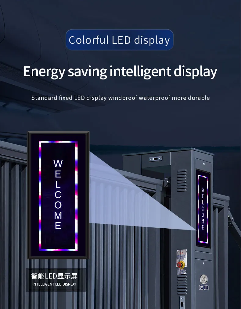 Qigong Best Selling Automatic Suspension Sliding Gate Remote Control Aluminum Factory School Designs