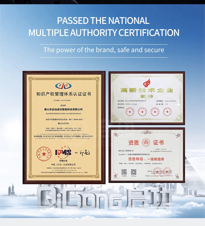 Qigong Best Selling Automatic Suspension Sliding Gate Remote Control Aluminum Factory School Designs2 Buyers