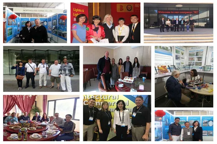 Security Glass Interior Aluminium Window Panel Wall System Glass Storefront Partition