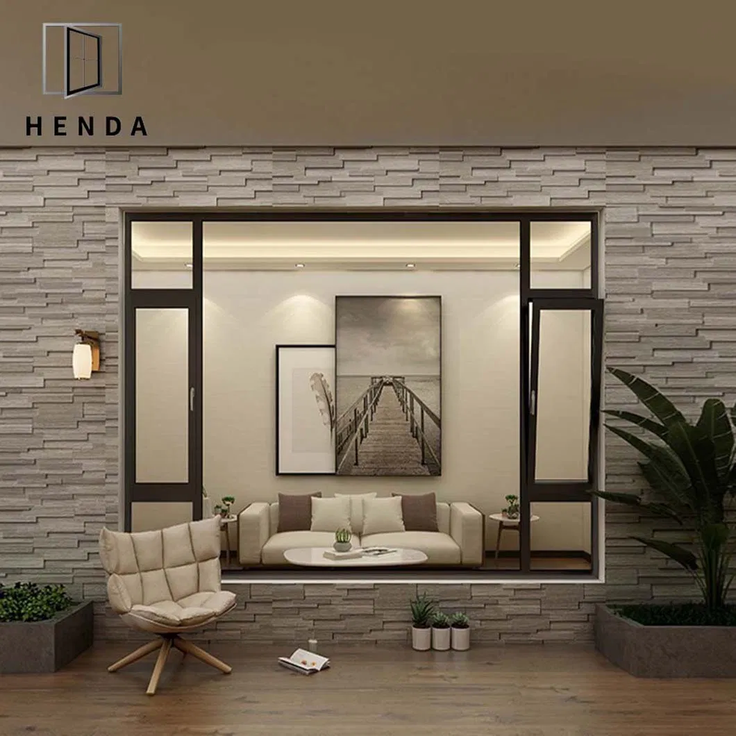 Sound Resistance Aluminum 5mm Low E Glass Aluminium Casement Window