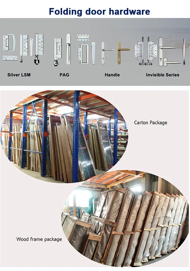 Thermal Break Aluminum Alloy Folding Door Supply by Factory