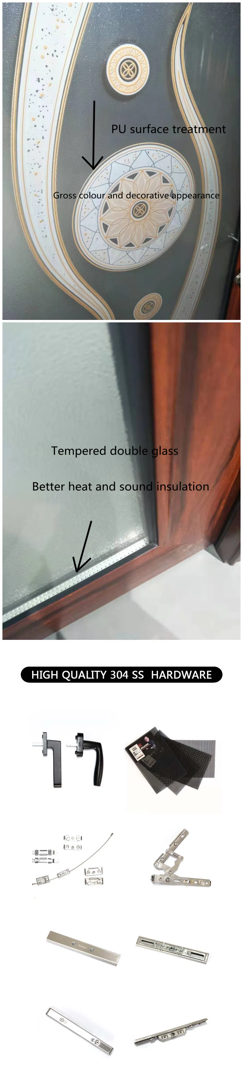 Type 85 Modern Design Waterproof Aluminum Framed Interior Bathroom Swing Doors