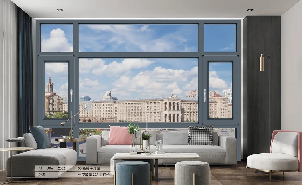 Typhoon Proof Tough Material Aluminium Window, Soundproof, Waterproof Security Window