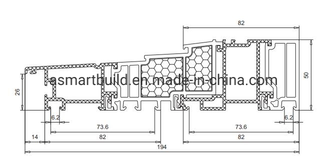 Veka Slide 82 Series UPVC/PVC Sliding Door /Patio Doors/Exterior Door for Passive House