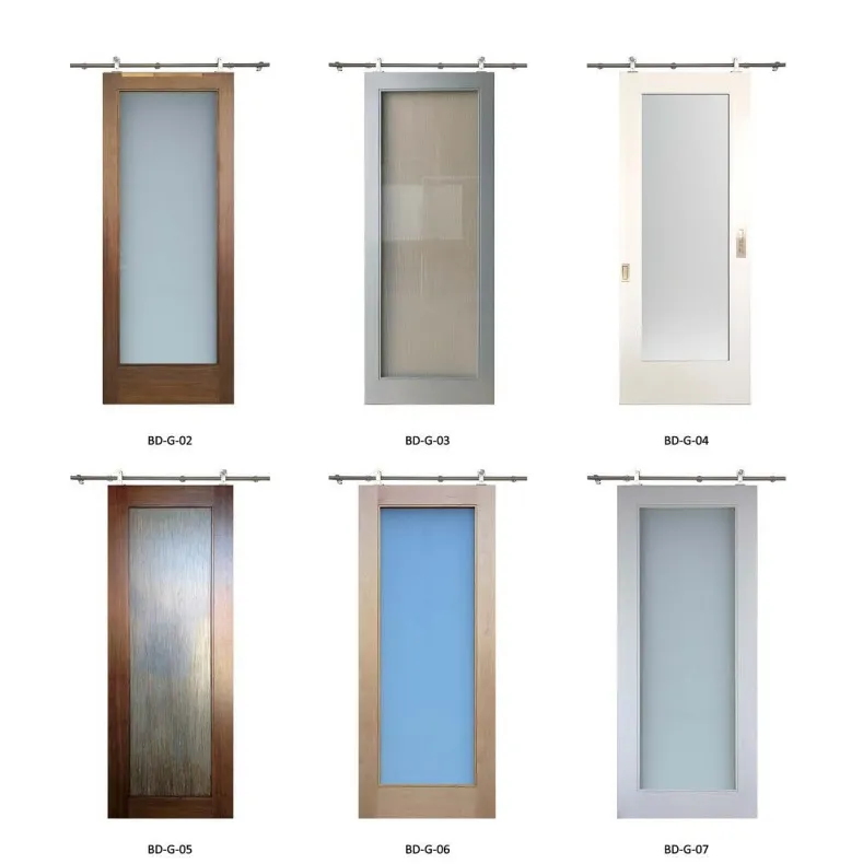 Wood Main Door Designs Natural Walnut Veneer Mirrored Barn Door Slab