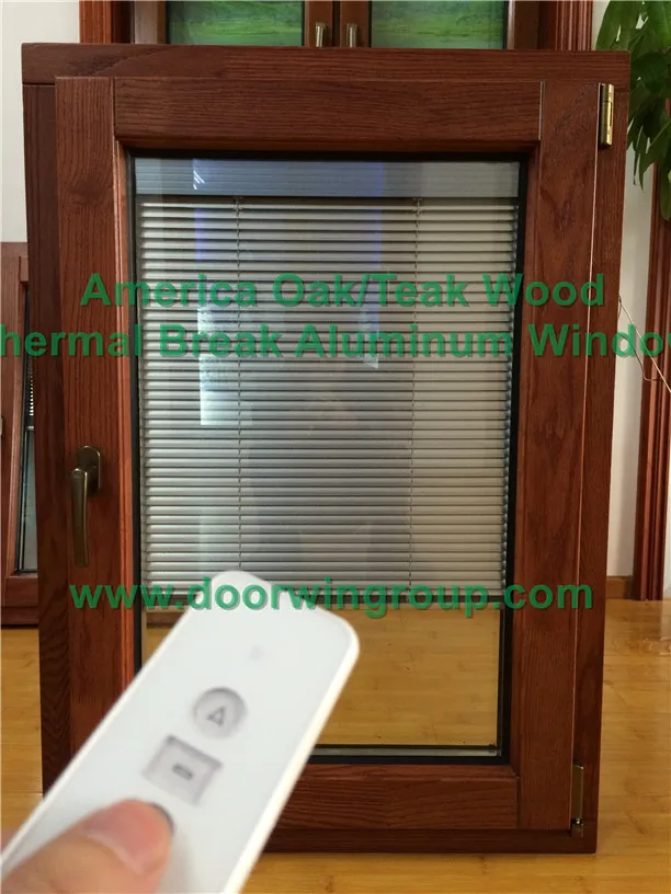 Wood Trim & Architraves for Solid Wood Aluminum Casement Window, Casement Window with Most Advanced Welding Technology